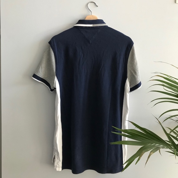 Vintage Tommy Hilfiger Blue & Grey Polo - Picture 4 of 4
